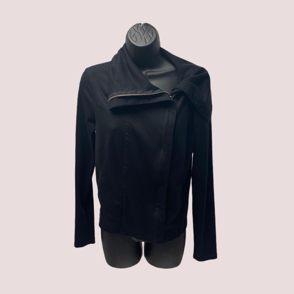 Armani Exchange Black Zip up Cowl Neck Sweatshirt Jacket Woman’s size Medium